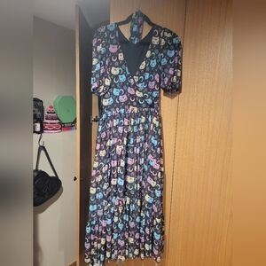 Cat Magic Rainbow Wrap Midaxi Dress